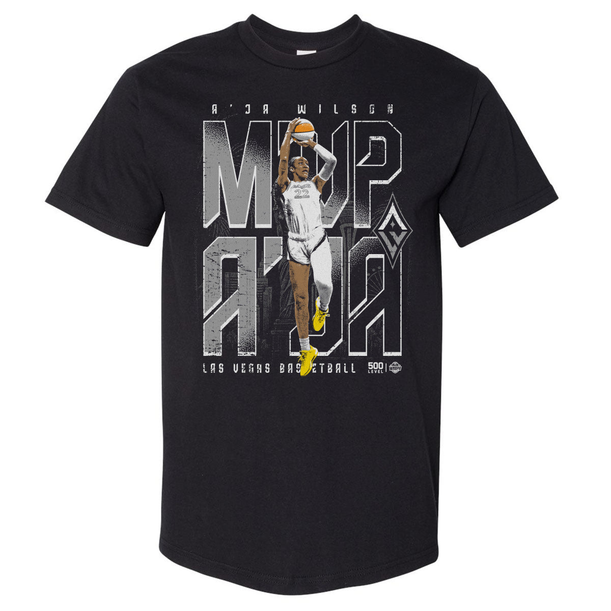 A'ja Wilson Men's Heavyweight T-Shirt | 500 LEVEL