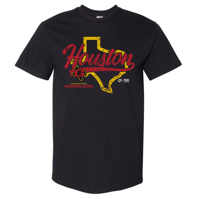 Houston Gamblers Men's Heavyweight T-Shirt | 500 LEVEL