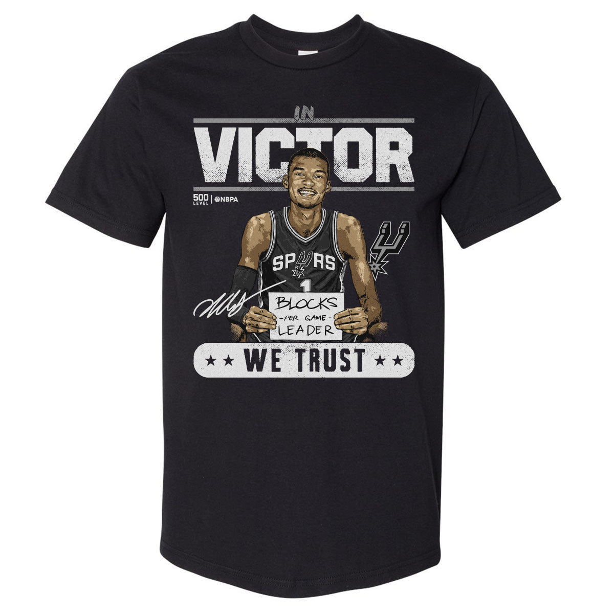 Victor Wembanyama Men's Heavyweight T-Shirt | 500 LEVEL