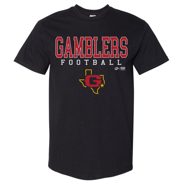 Houston Gamblers Men's Heavyweight T-Shirt | 500 LEVEL