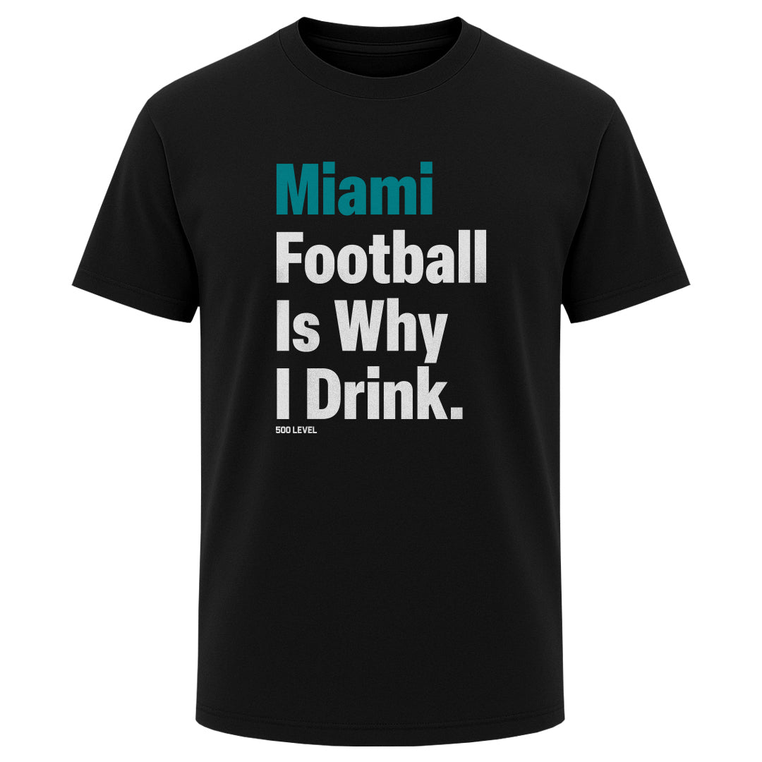 Miami Football Men's Heavyweight T-Shirt | 500 LEVEL