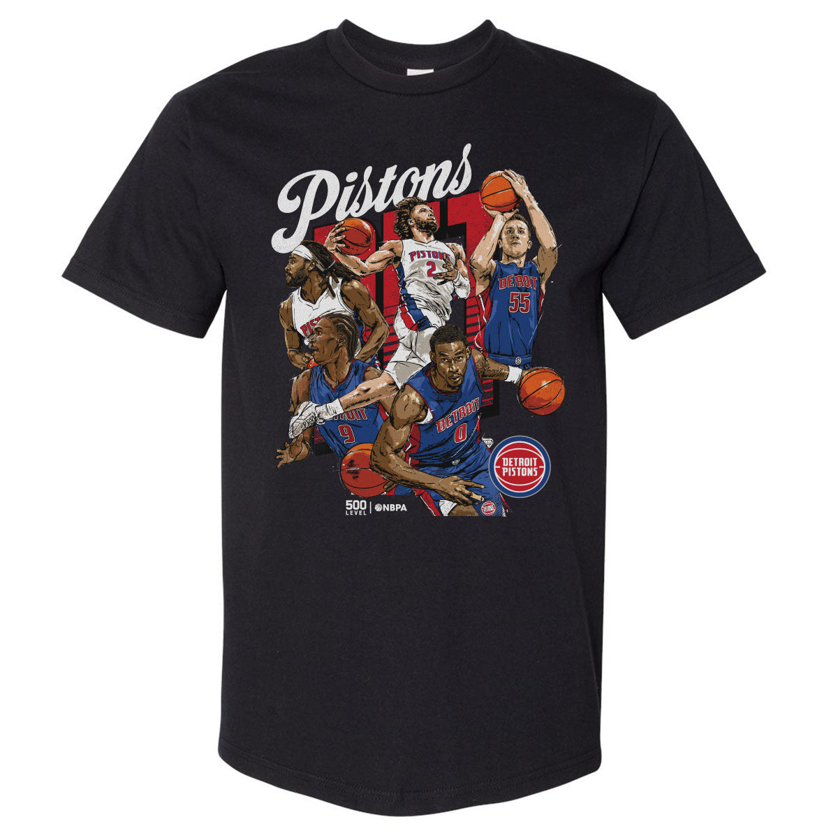 Detroit Pistons Men's Heavyweight T-Shirt | 500 LEVEL