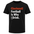 Cincinnati Football Men's Heavyweight T-Shirt | 500 LEVEL