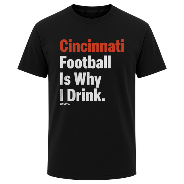 Cincinnati Football Men's Heavyweight T-Shirt | 500 LEVEL
