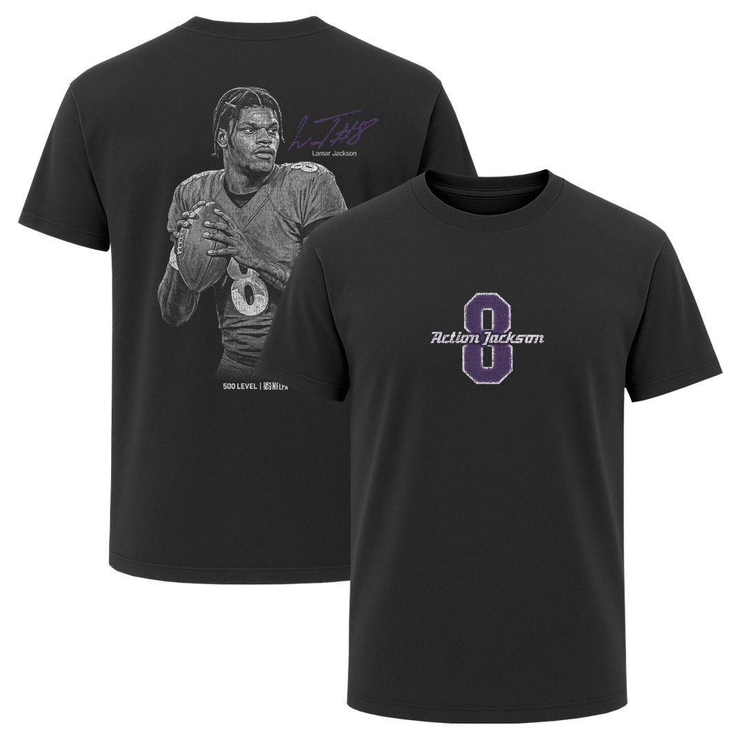 Lamar Jackson Men's Heavyweight T-Shirt | 500 LEVEL