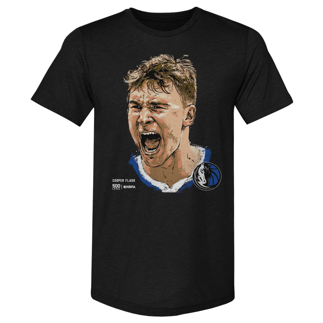 Cooper Flagg Dallas Mavericks Portrait Men's Premium T-Shirt – 500