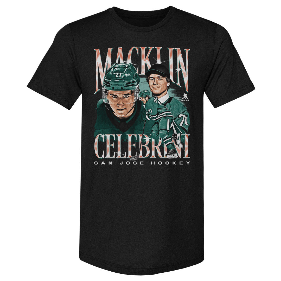 Macklin Celebrini Men's Premium T-Shirt | 500 LEVEL