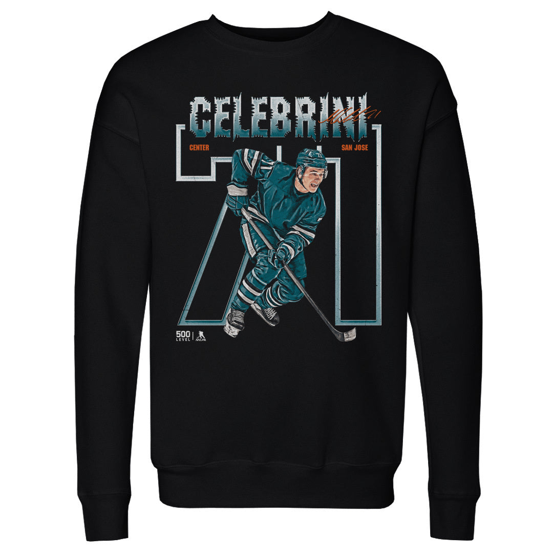 Macklin Celebrini Men's Crewneck Sweatshirt | 500 LEVEL
