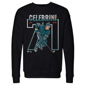 Macklin Celebrini Men's Crewneck Sweatshirt | 500 LEVEL