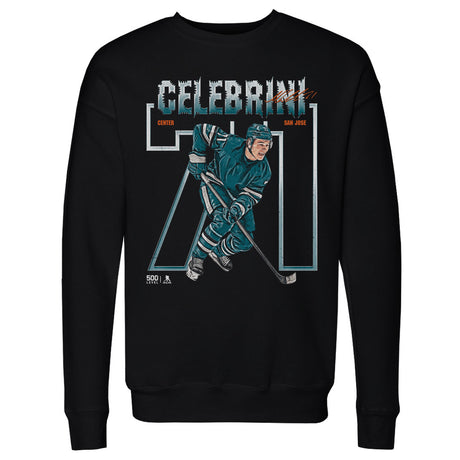 Macklin Celebrini Men's Crewneck Sweatshirt | 500 LEVEL