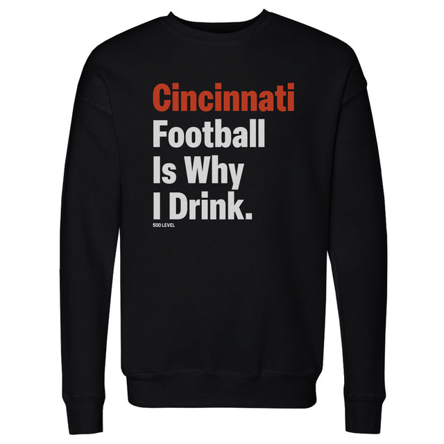 Cincinnati Football Men's Crewneck Sweatshirt | 500 LEVEL