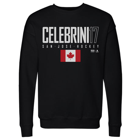 Macklin Celebrini Men's Crewneck Sweatshirt | 500 LEVEL