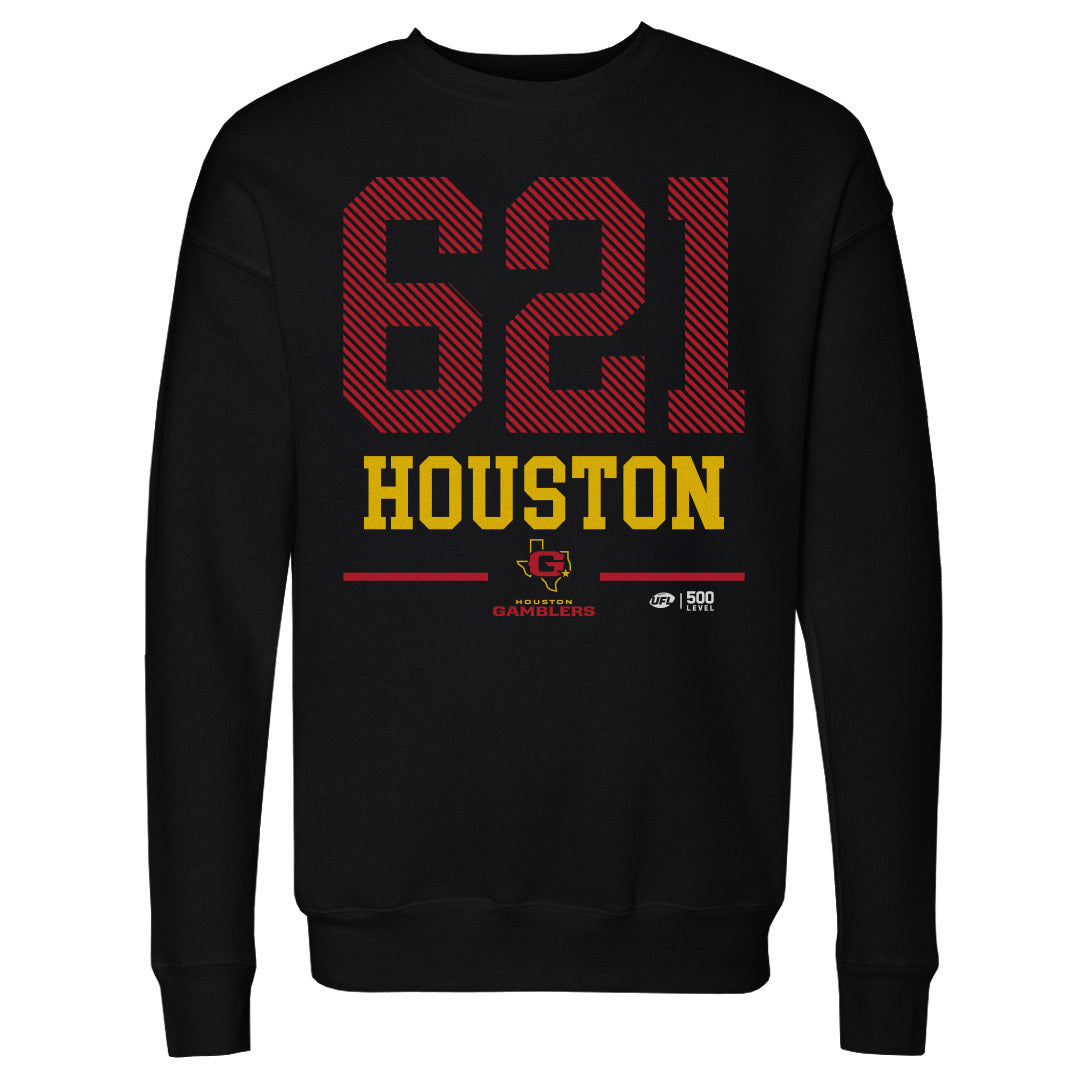 Houston Gamblers Men's Crewneck Sweatshirt | 500 LEVEL