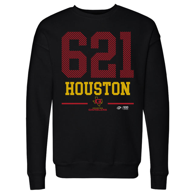 Houston Gamblers Men's Crewneck Sweatshirt | 500 LEVEL
