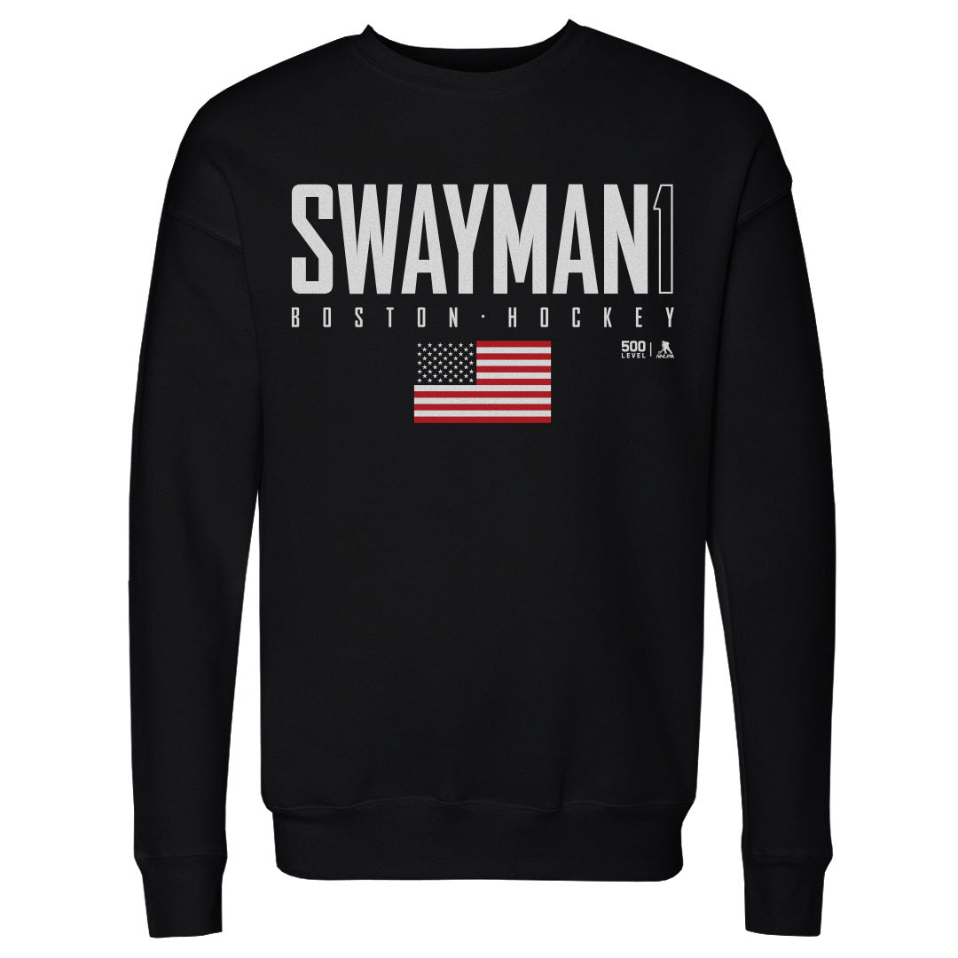 Jeremy Swayman Men's Crewneck Sweatshirt | 500 LEVEL