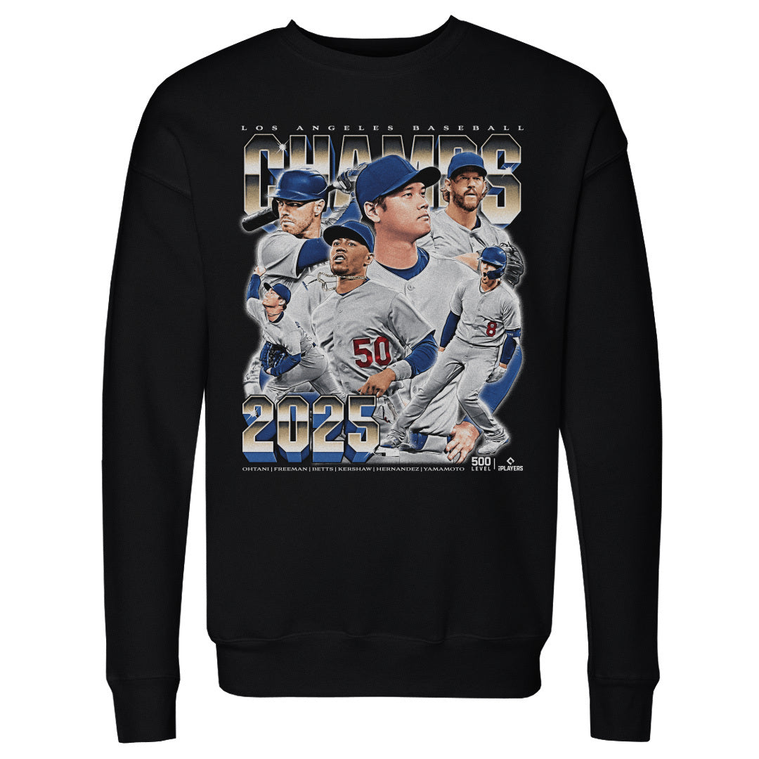 Los Angeles D Baseball Men's Crewneck Sweatshirt | 500 LEVEL