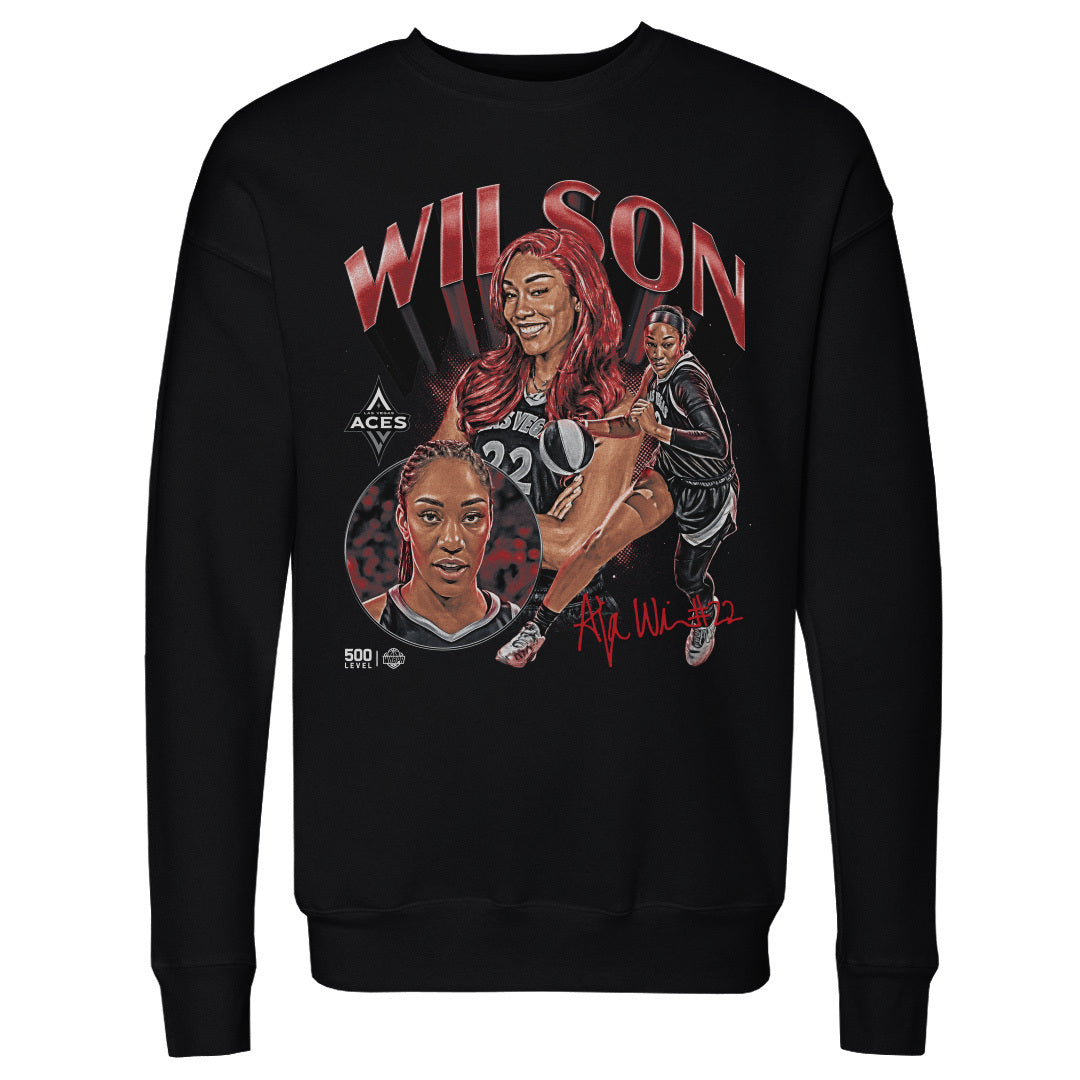 A'ja Wilson Men's Crewneck Sweatshirt | 500 LEVEL