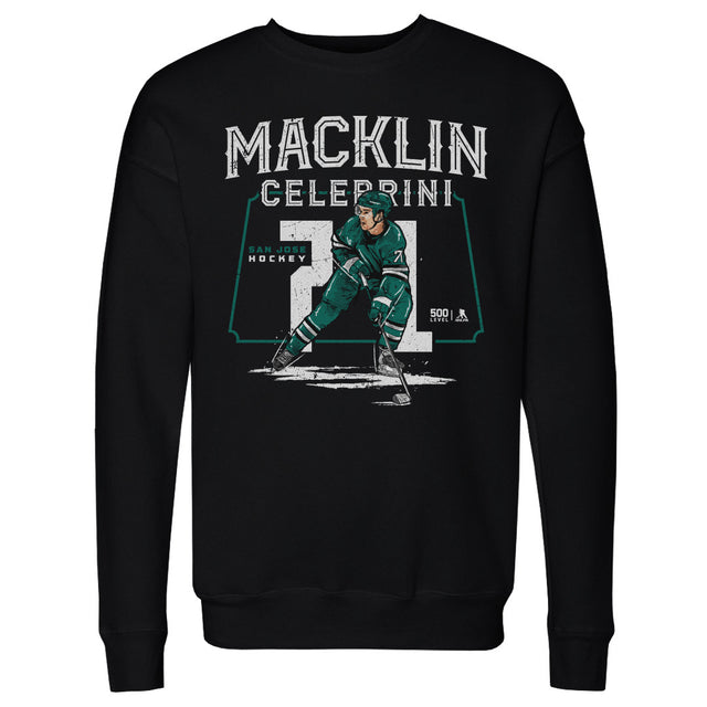 Macklin Celebrini Men's Crewneck Sweatshirt | 500 LEVEL
