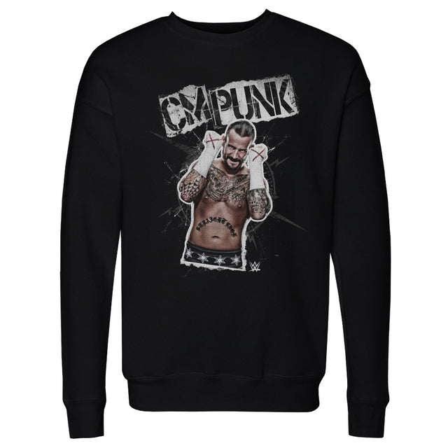 CM Punk Men's Crewneck Sweatshirt | 500 LEVEL
