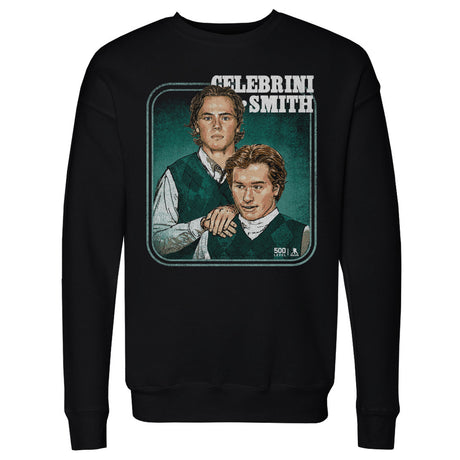 Macklin Celebrini Men's Crewneck Sweatshirt | 500 LEVEL