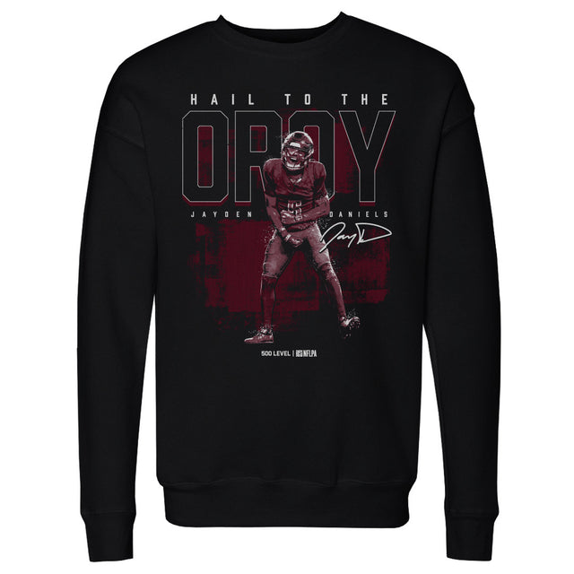 Jayden Daniels Men's Crewneck Sweatshirt | 500 LEVEL
