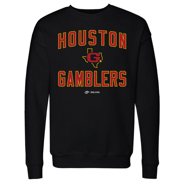 Houston Gamblers Men's Crewneck Sweatshirt | 500 LEVEL