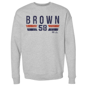 Hunter Brown Men's Crewneck Sweatshirt | 500 LEVEL