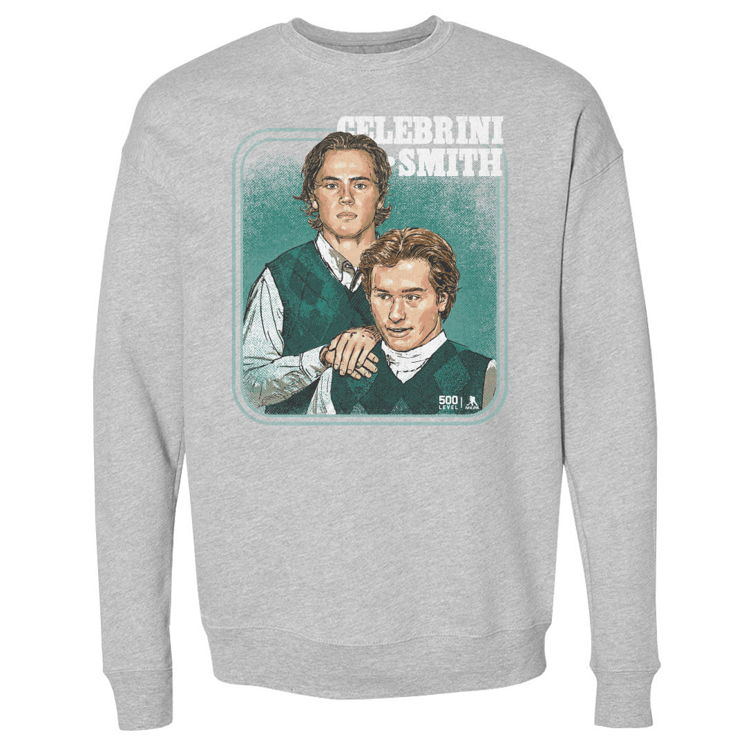 Macklin Celebrini Men's Crewneck Sweatshirt | 500 LEVEL