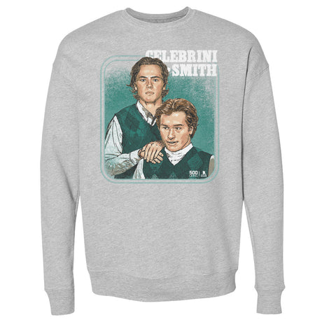 Macklin Celebrini Men's Crewneck Sweatshirt | 500 LEVEL