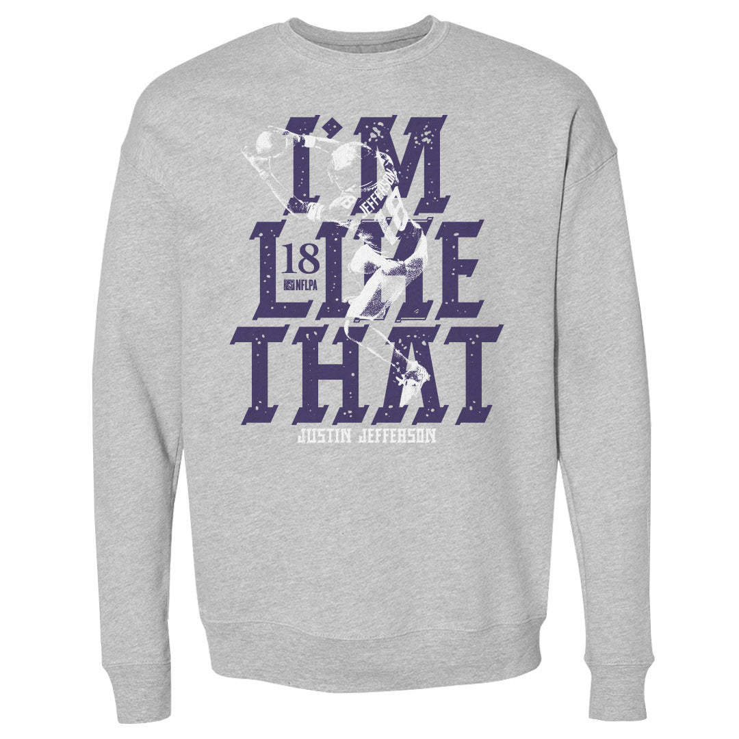 Justin Jefferson Men's Crewneck Sweatshirt | 500 LEVEL