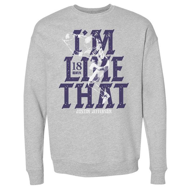 Justin Jefferson Men's Crewneck Sweatshirt | 500 LEVEL