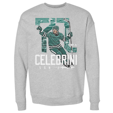 Macklin Celebrini Men's Crewneck Sweatshirt | 500 LEVEL