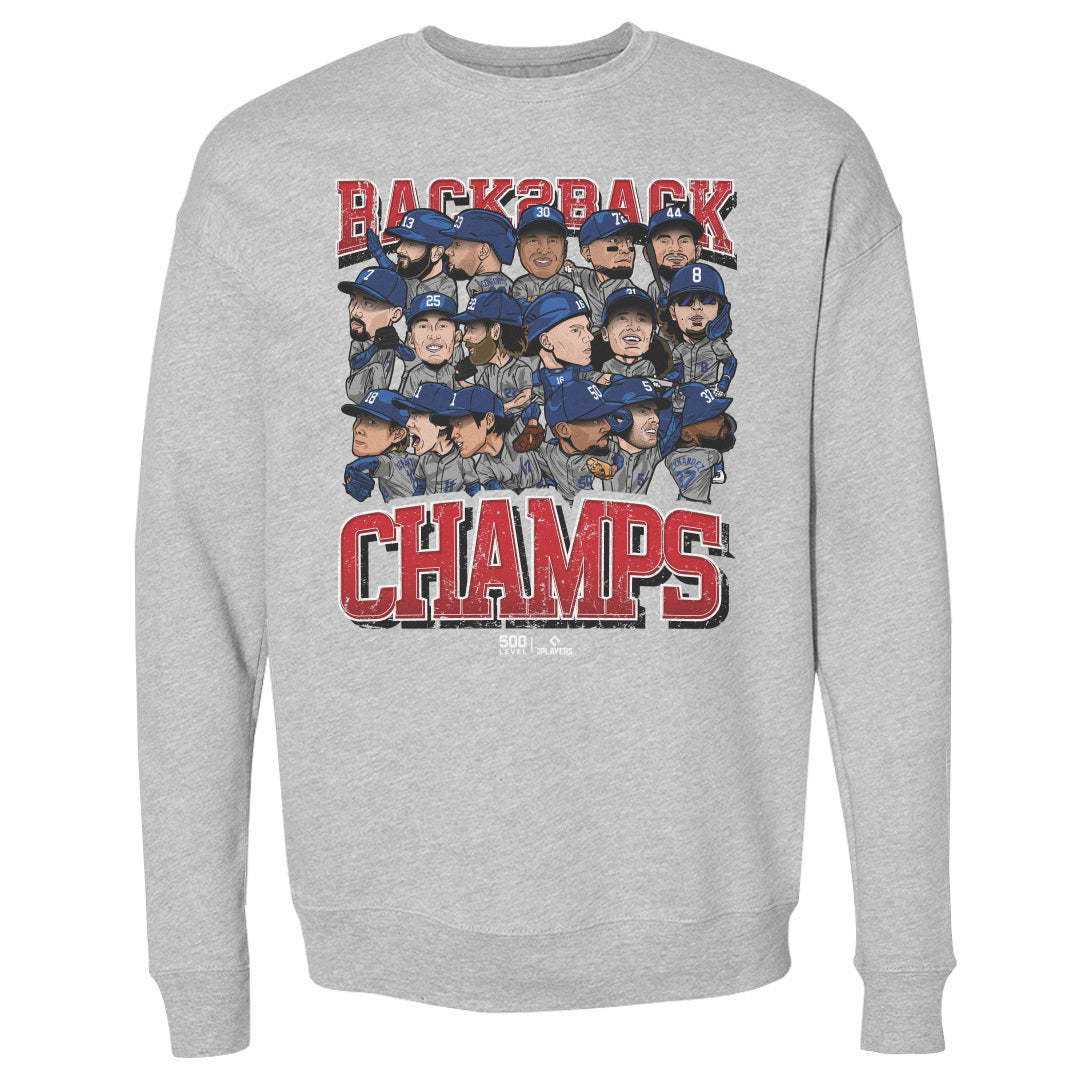 Los Angeles D Baseball Men's Crewneck Sweatshirt | 500 LEVEL