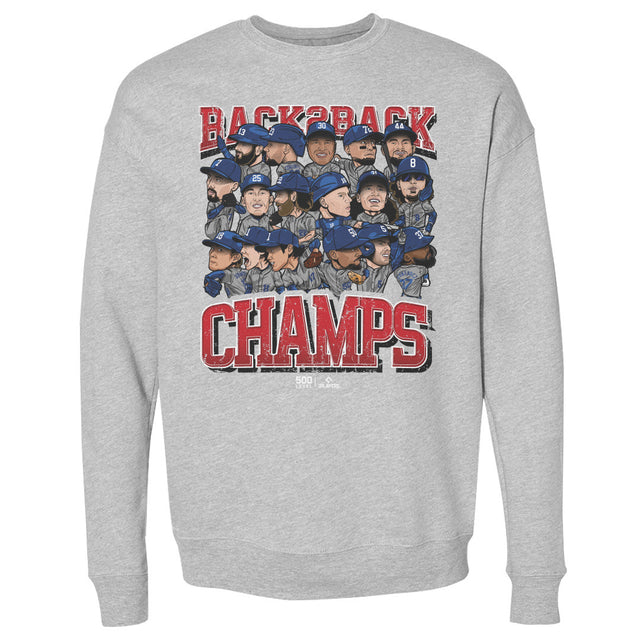 Los Angeles D Baseball Men's Crewneck Sweatshirt | 500 LEVEL
