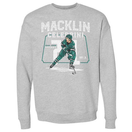 Macklin Celebrini Men's Crewneck Sweatshirt | 500 LEVEL