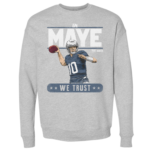 Drake Maye Men's Crewneck Sweatshirt | 500 LEVEL