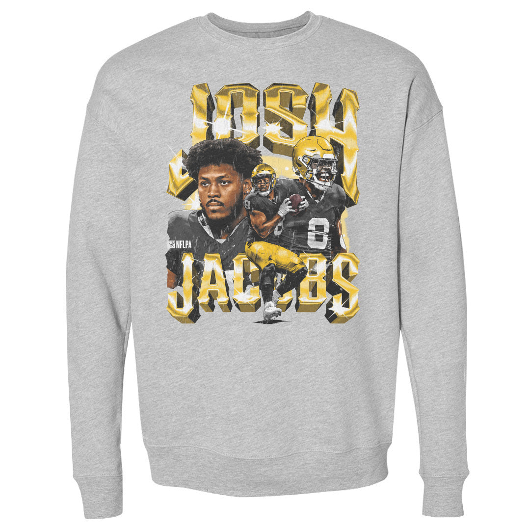 Josh Jacobs Men&#39;s Crewneck Sweatshirt | 500 LEVEL