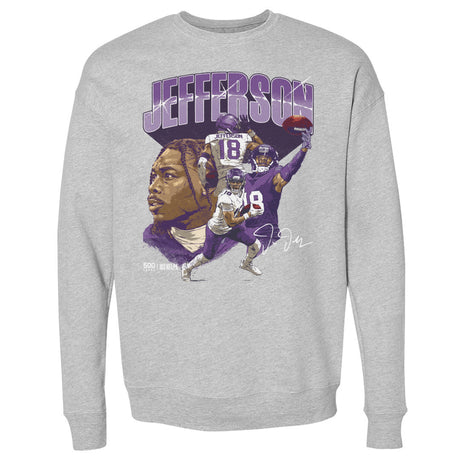 Justin Jefferson Men's Crewneck Sweatshirt | 500 LEVEL