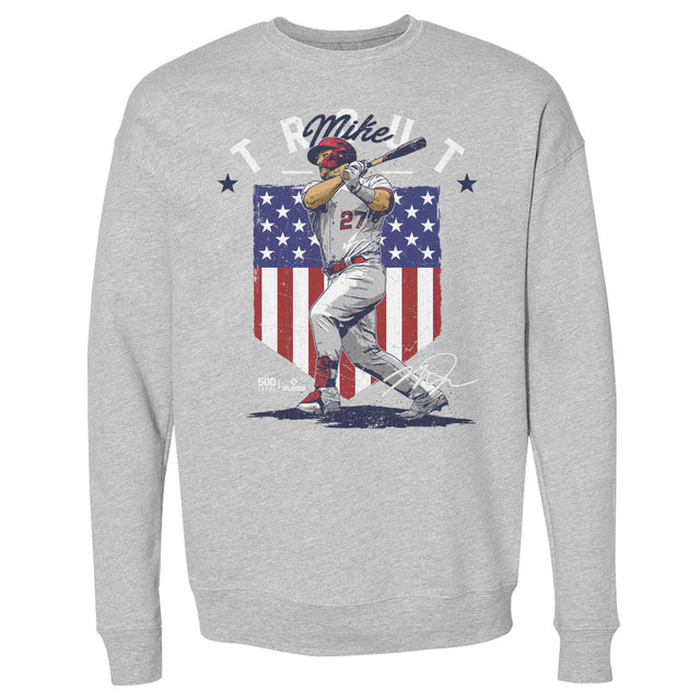 Mike Trout Men's Crewneck Sweatshirt | 500 LEVEL