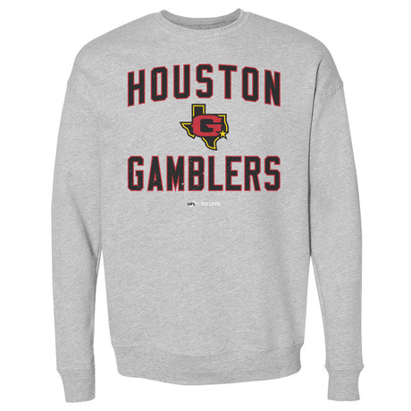 Houston Gamblers Men's Crewneck Sweatshirt | 500 LEVEL