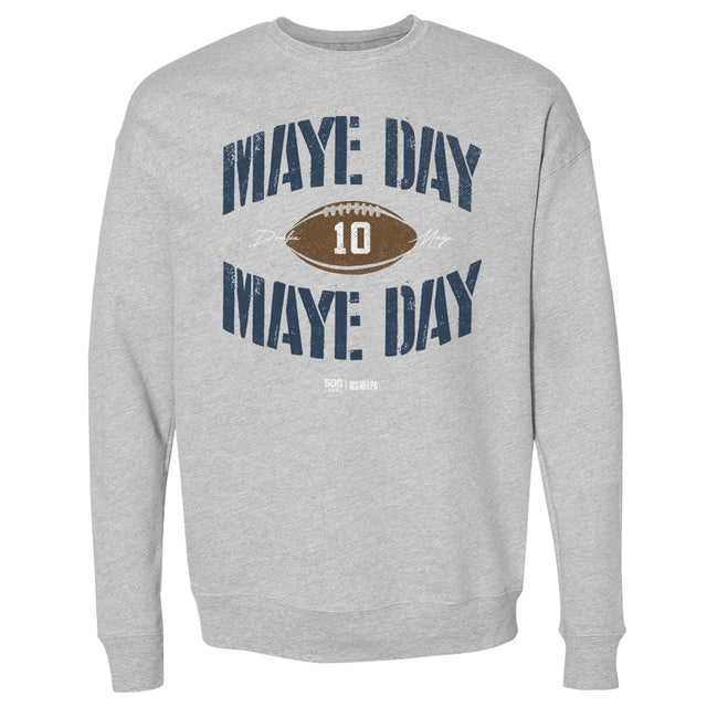 Drake Maye Men's Crewneck Sweatshirt | 500 LEVEL