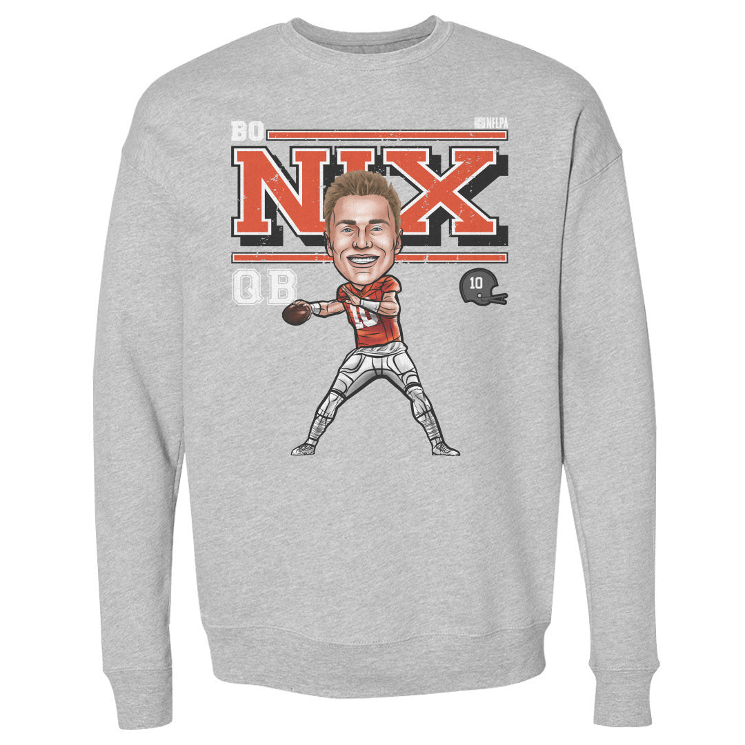 Bo Nix Men's Crewneck Sweatshirt | 500 LEVEL