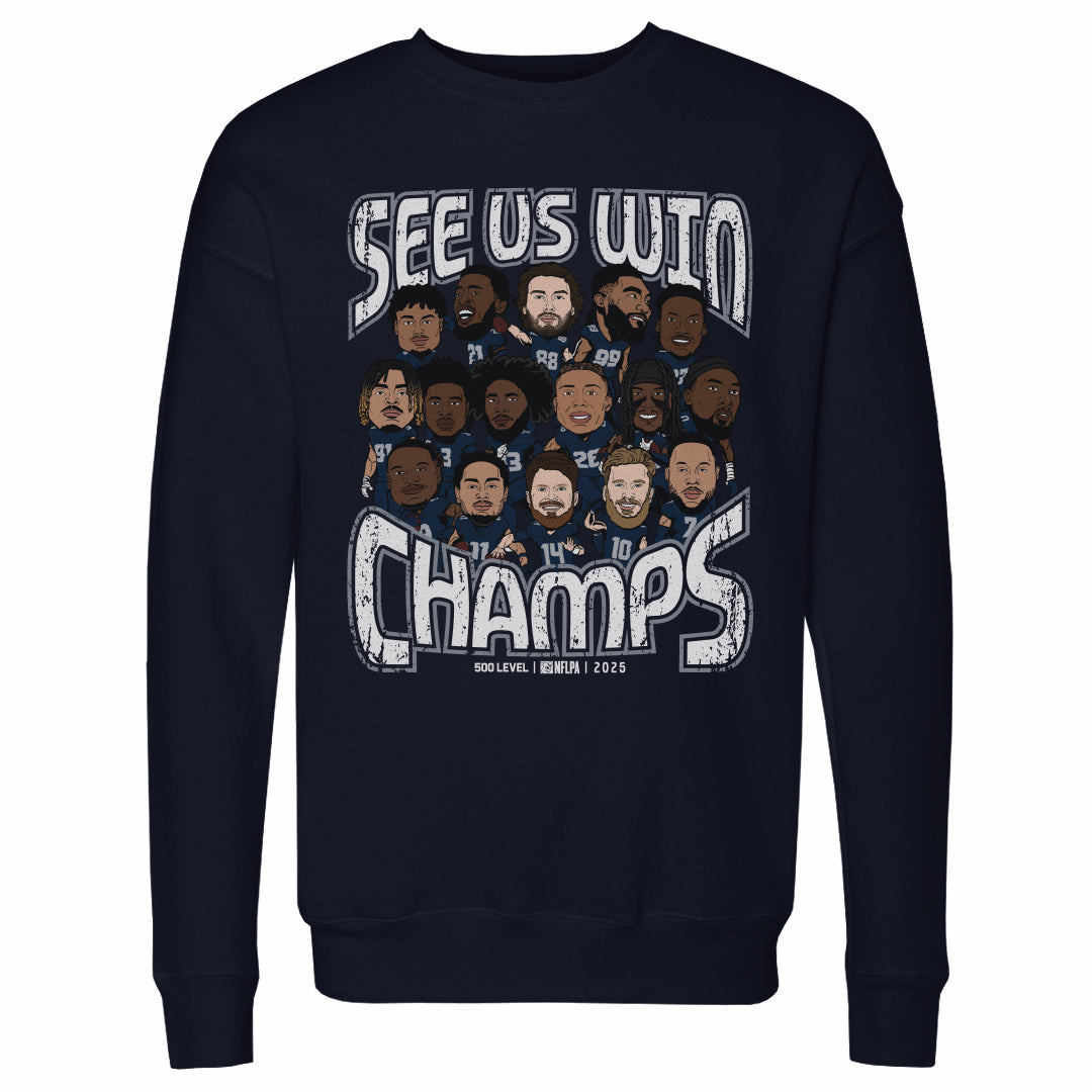 Seattle Football Men's Crewneck Sweatshirt | 500 LEVEL