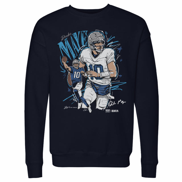 Drake Maye Men's Crewneck Sweatshirt | 500 LEVEL