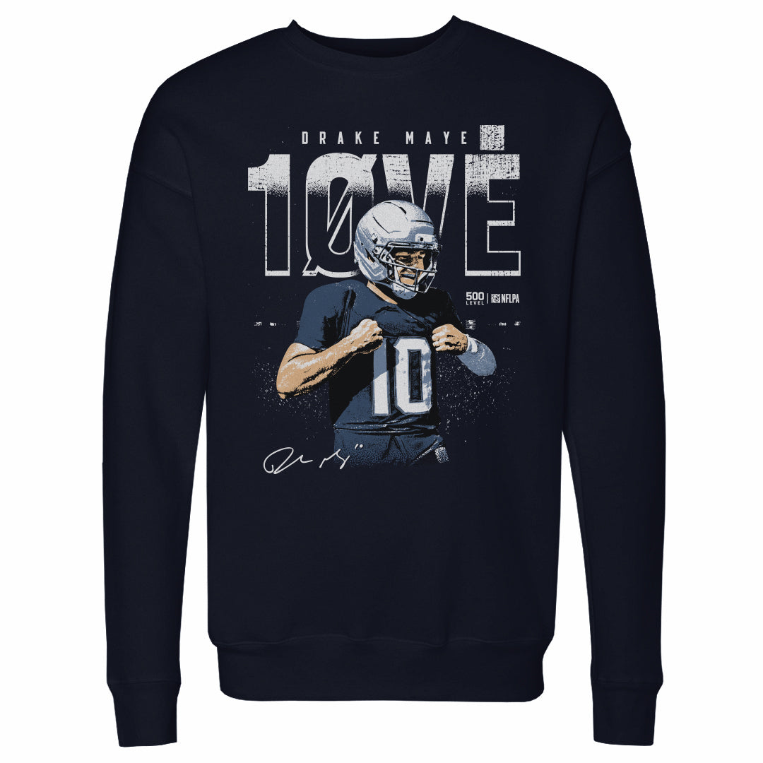 Drake Maye Men's Crewneck Sweatshirt | 500 LEVEL