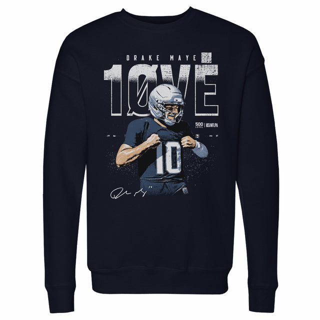 Drake Maye Men's Crewneck Sweatshirt | 500 LEVEL