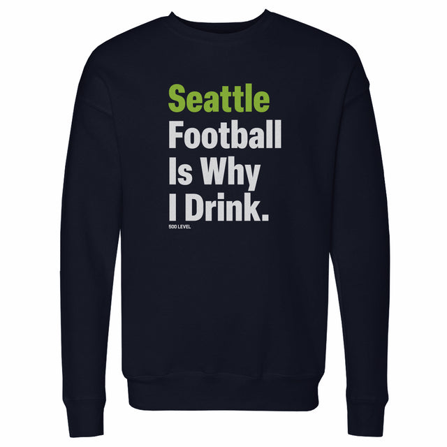 Seattle Football Men's Crewneck Sweatshirt | 500 LEVEL