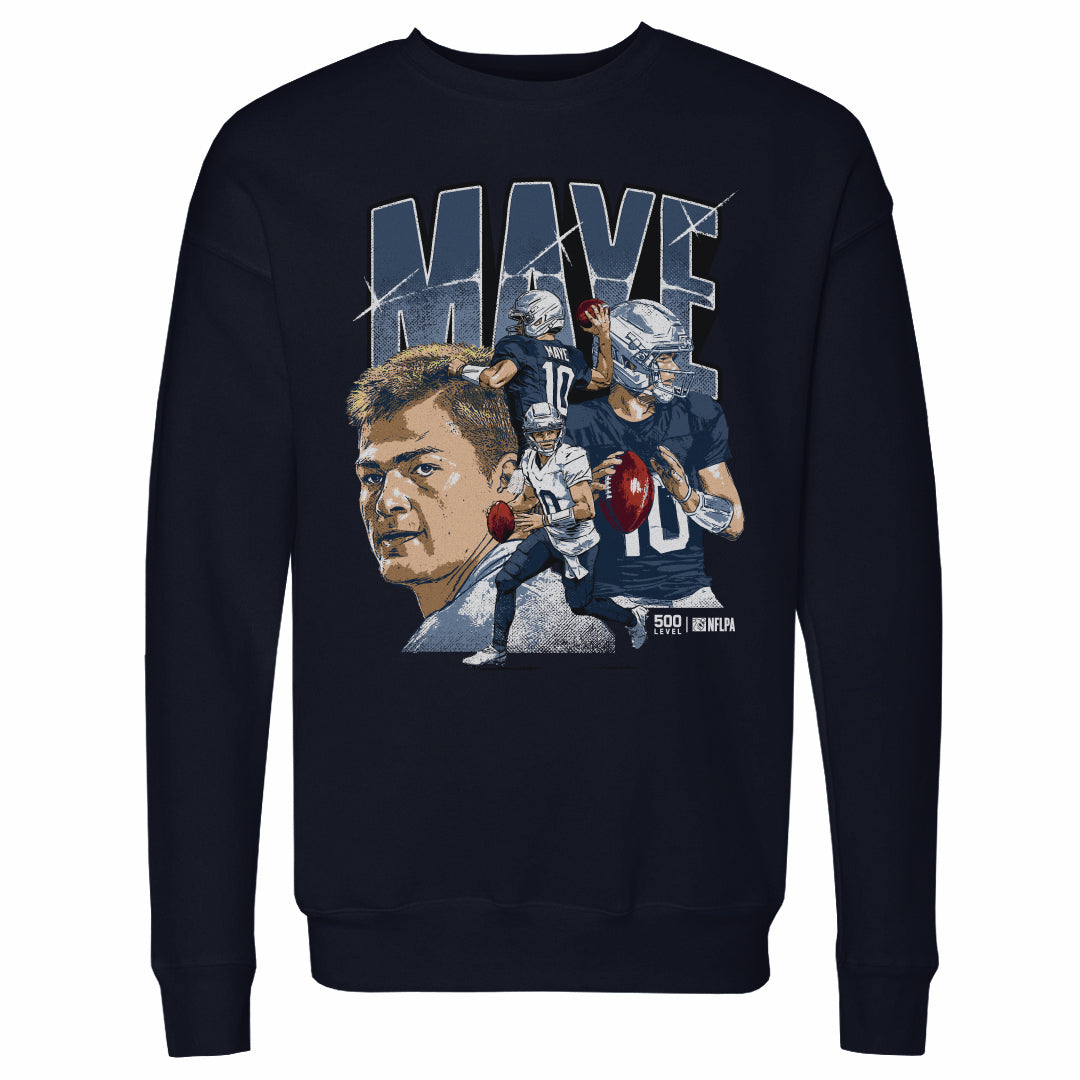 Drake Maye Men's Crewneck Sweatshirt | 500 LEVEL