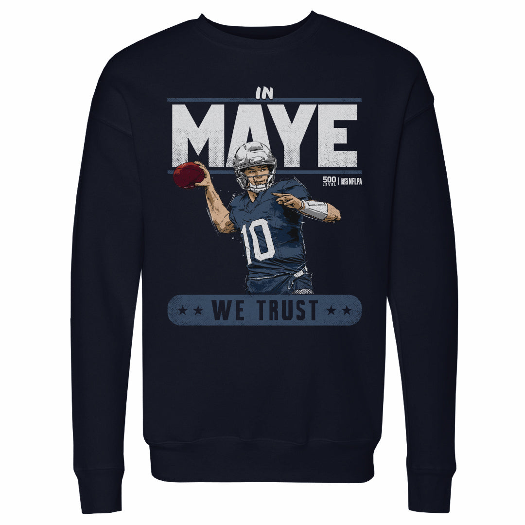 Drake Maye Men's Crewneck Sweatshirt | 500 LEVEL