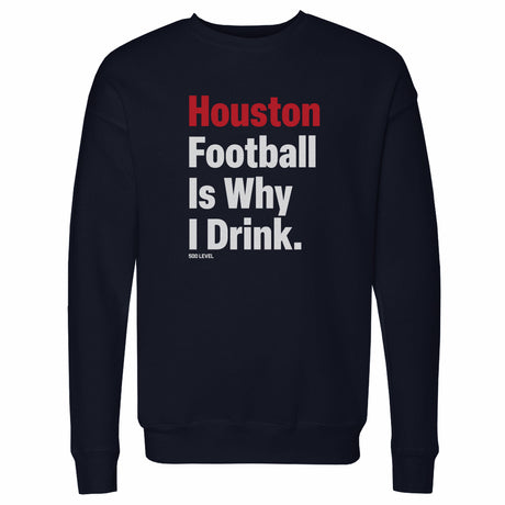 Houston Football Men's Crewneck Sweatshirt | 500 LEVEL